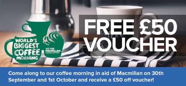 Macmillan Coffee Mornings, 30th September and 1st October 2016 | Bluemanor Windows