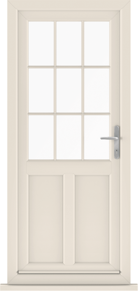 cream door