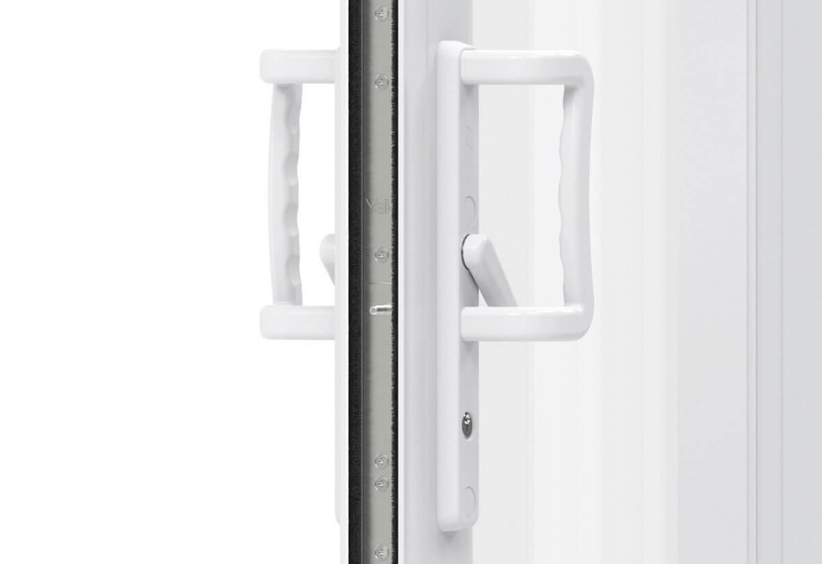 patio door inset lock and handle