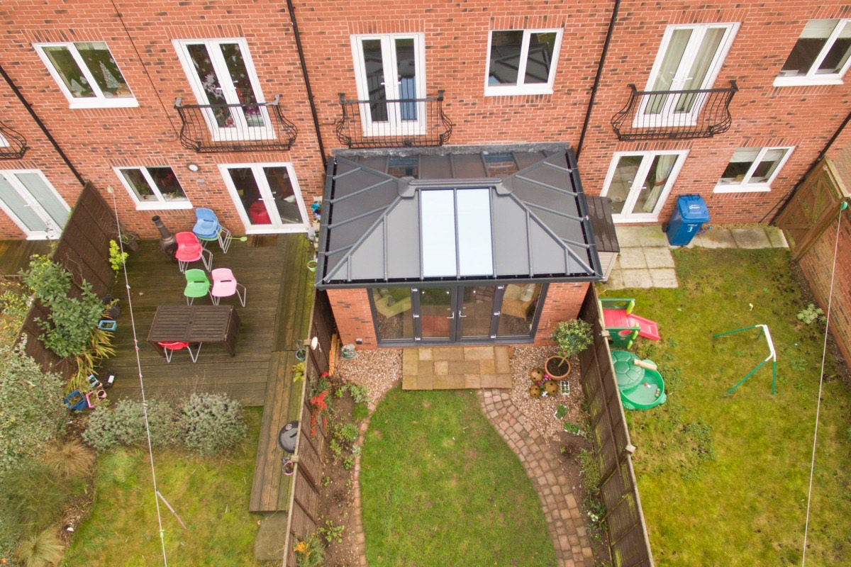 house extension top view