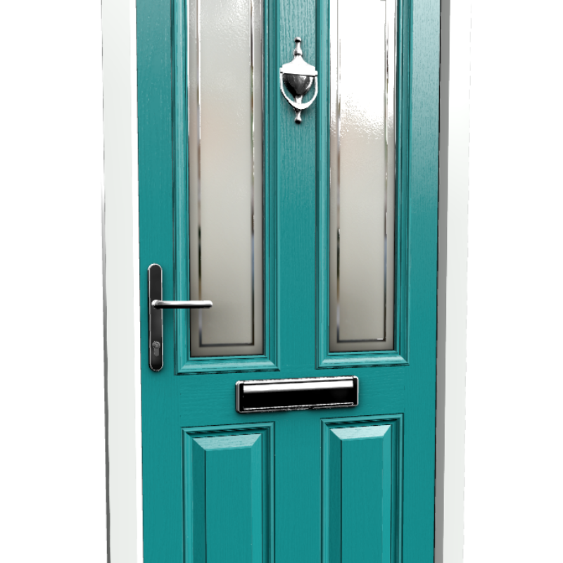 Turquoise Blue Doorstop Composite Door Essex