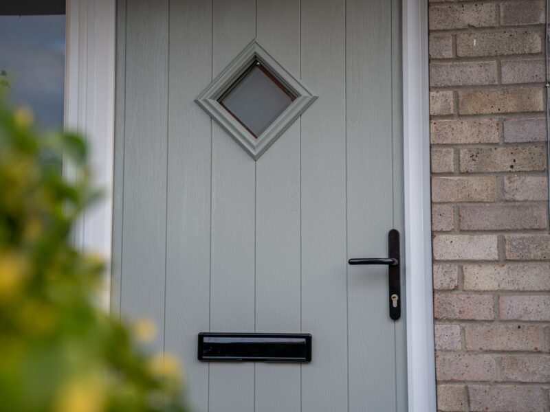 composite door custom black hardware