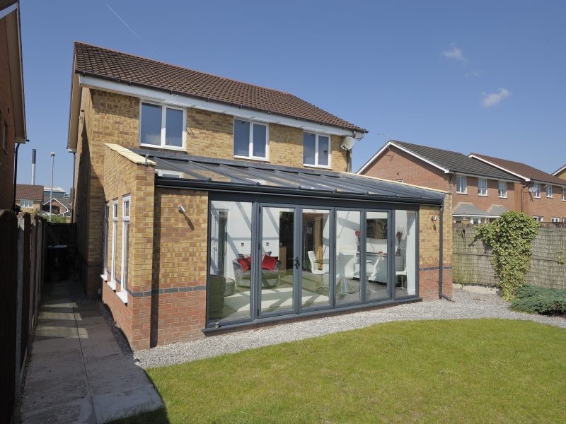 small modern lean to conservatory