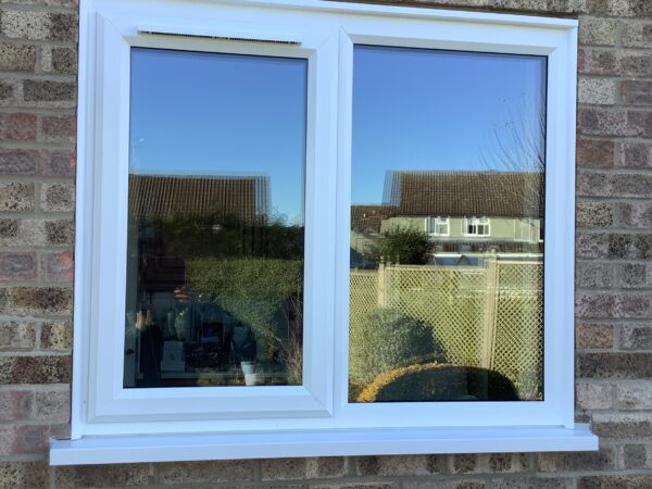 white liniar casement windows