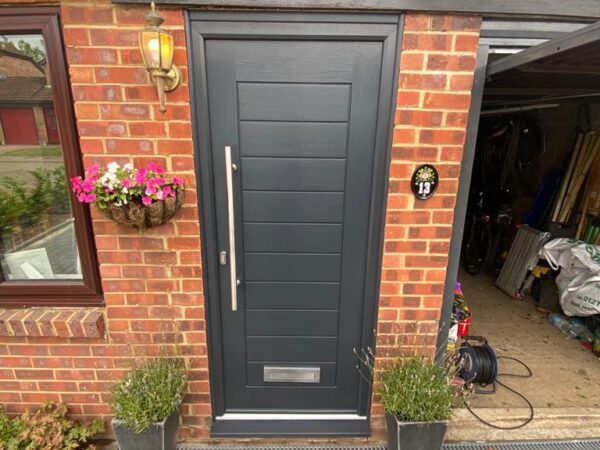 modern black woodgrain composite