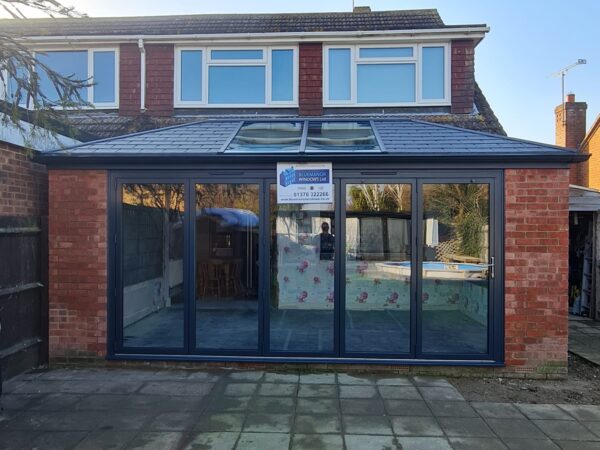 orangery with bifold doors installation