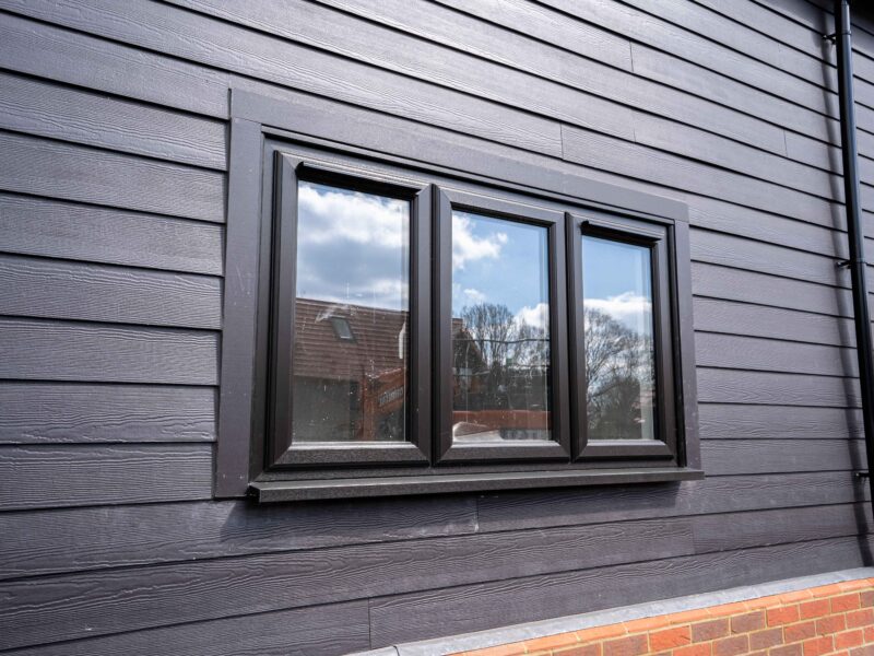 liniar black upvc windows
