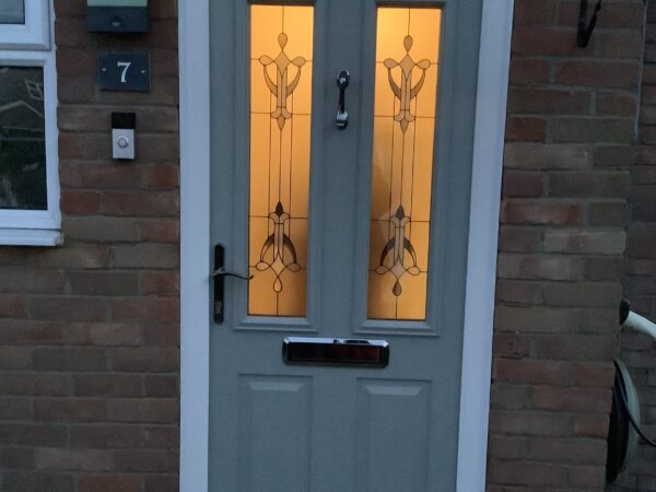 patterned front door glazing