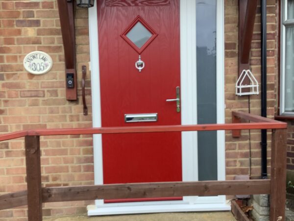 red front door