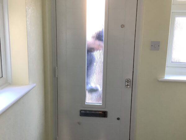 internal view of replacement front door