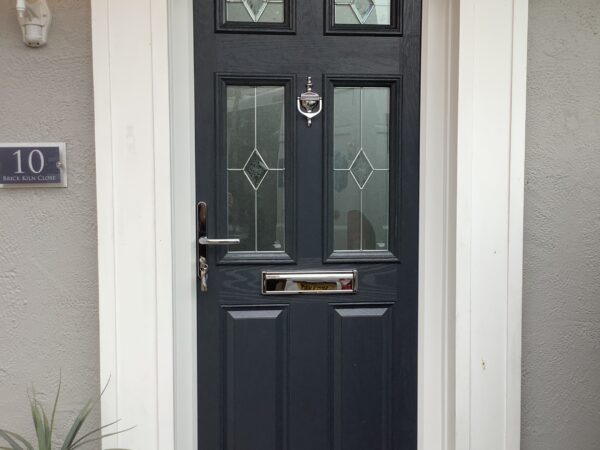 black front wooden door finish