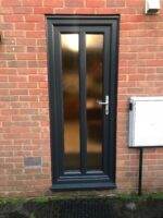 black upvc door halstead