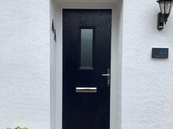 black and white composite door