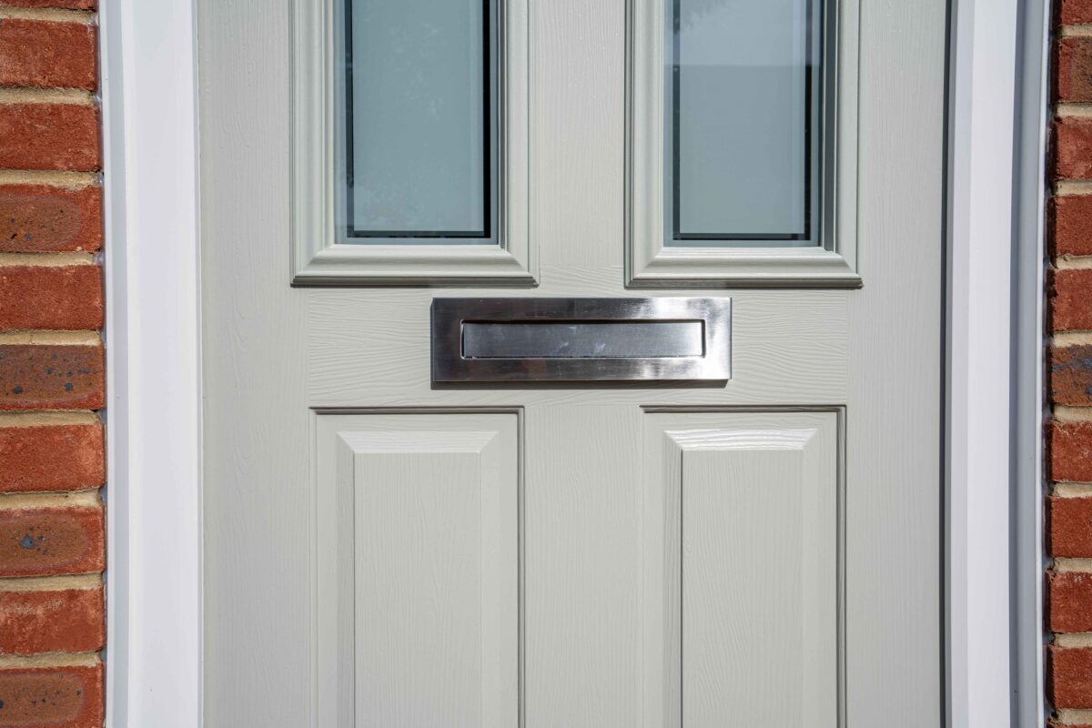 silver front door hardware