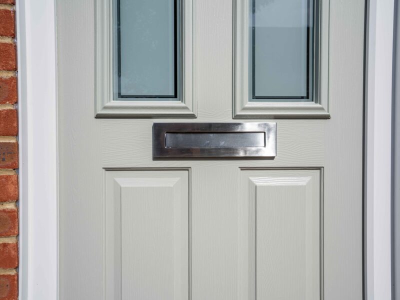 silver front door hardware