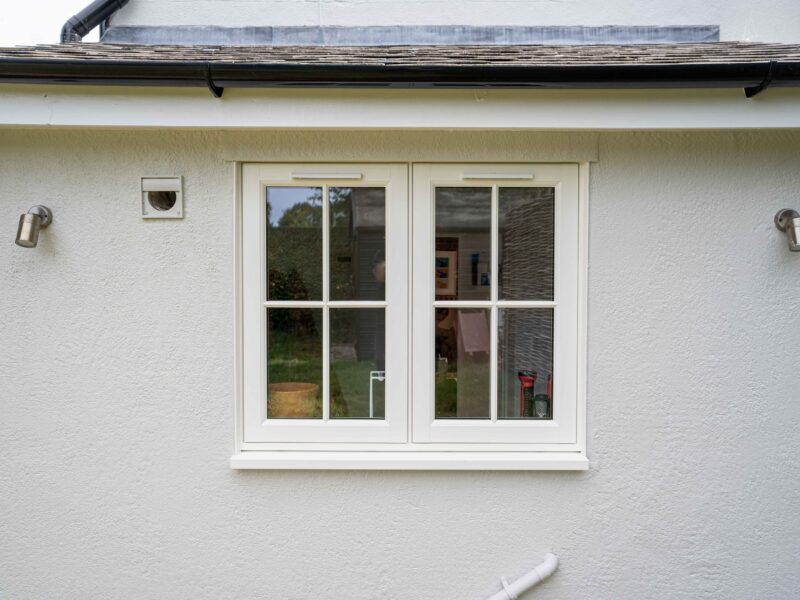 flush windows with astragal bars