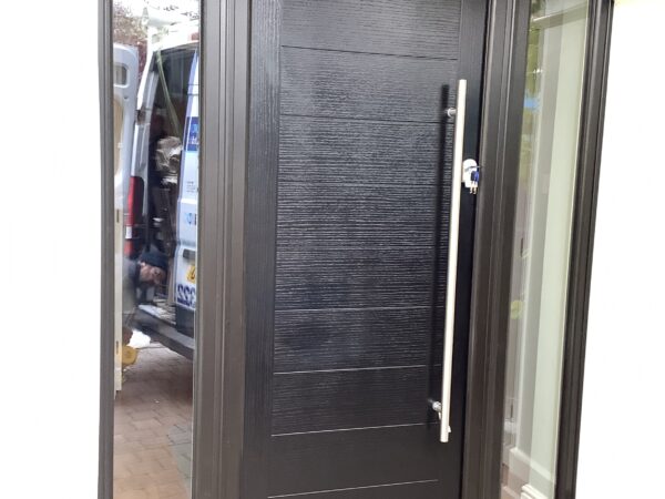 solid black composite door