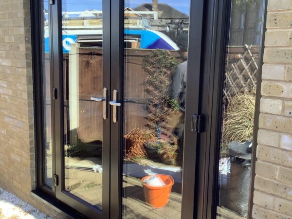 black upvc patio doors