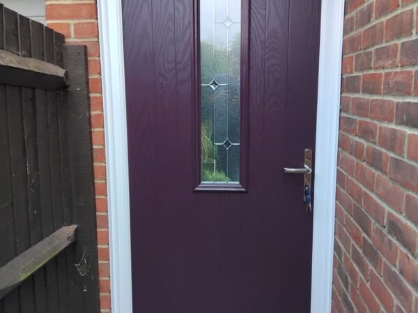 burgundy red front doors