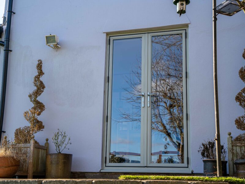 agate aluminium French doors