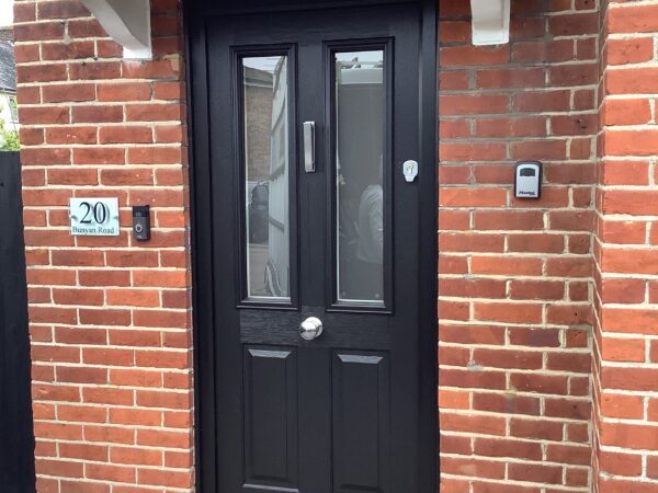 Classic black composite door