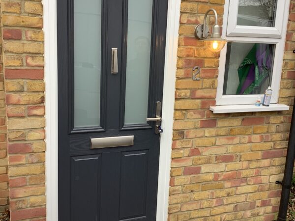 misted glass composite door