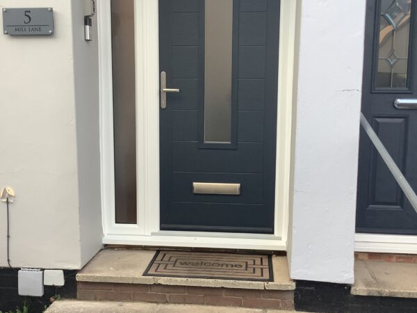 Contemporary black composite door