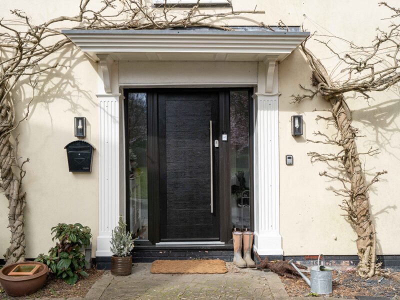 black composite door fitting