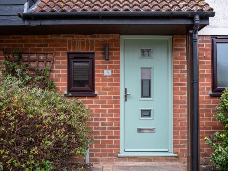 sage green composite door