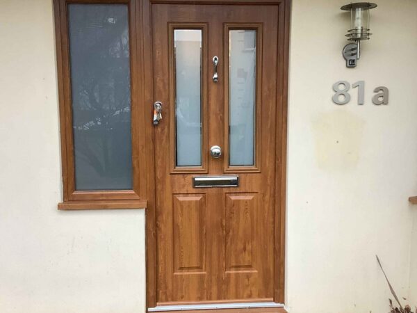 stained wood effect front door