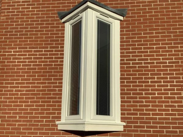 protruding triangle windows