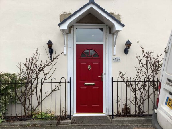 striking red front door