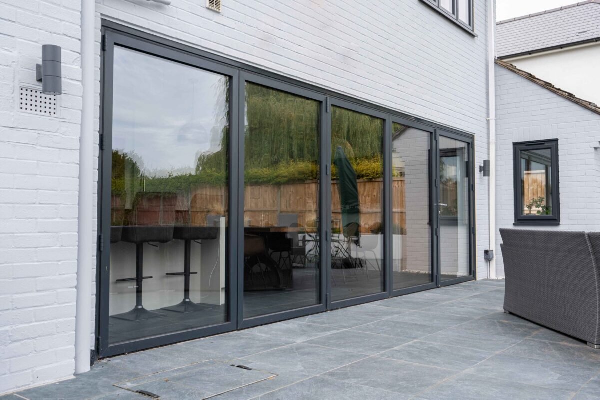 anhtracite grey bifold doors