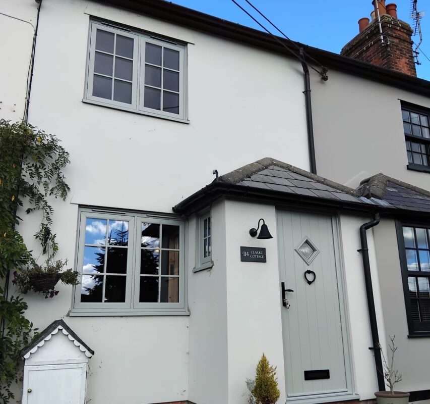 grey flush casement windows