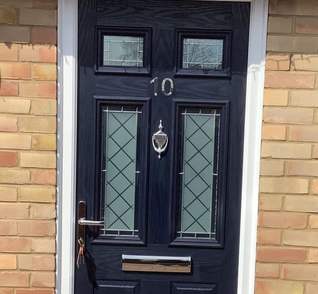 door with etched glass