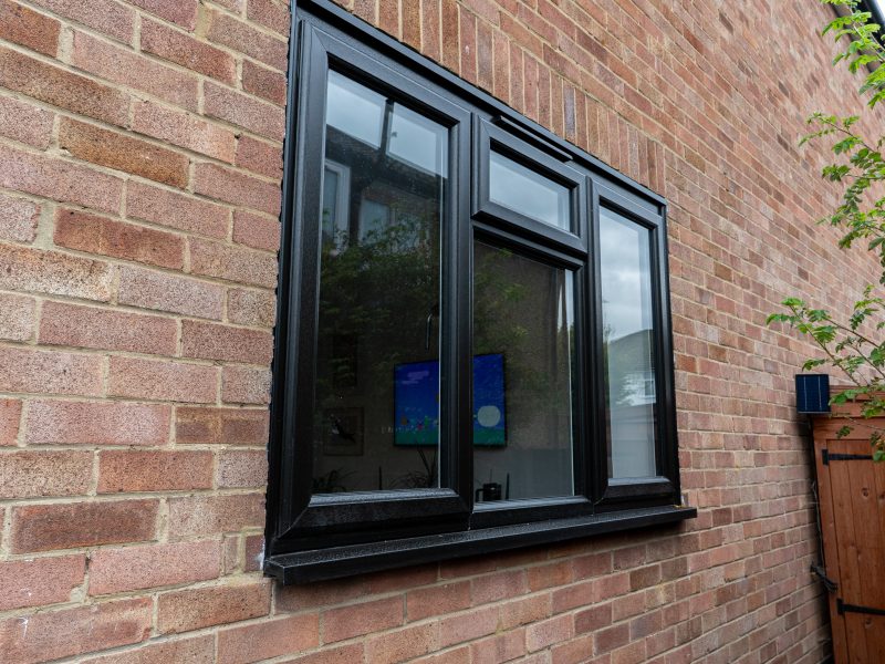 liniar black upvc windows