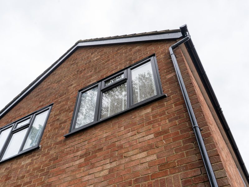 liniar black upvc windows