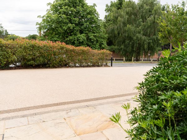 Front view of completed Vuba resin driveway installation in Essex