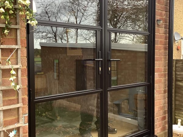 black aluminium french door sheerline