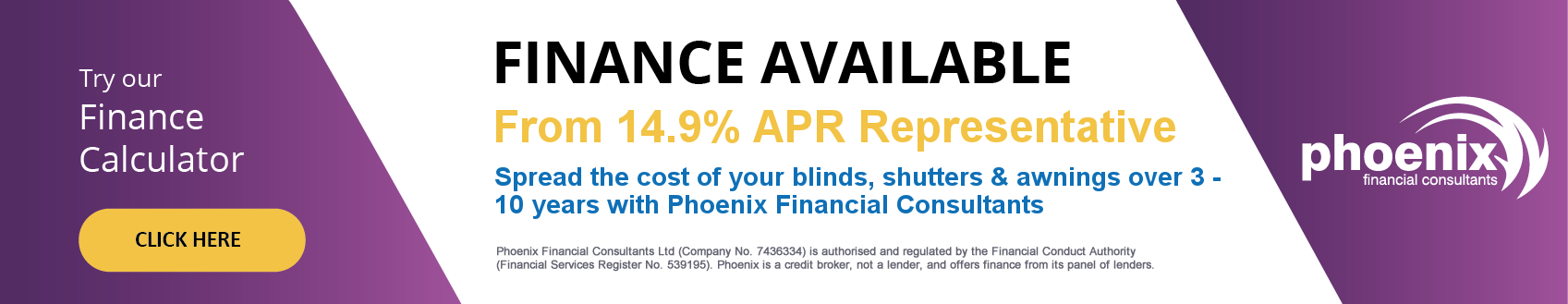 Shutters Finance Calculator